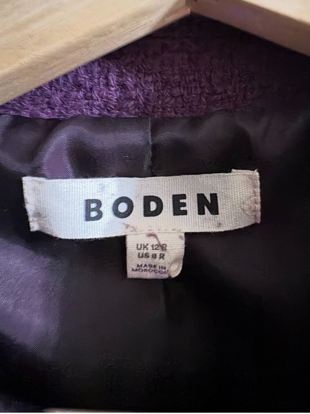 Boden Purple Textured Mod Shift Dress – UK 12R / US 8R - Picture 2 of 3
